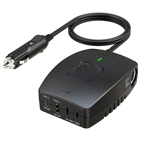 カーコンセント 3WAY 120W PD20W